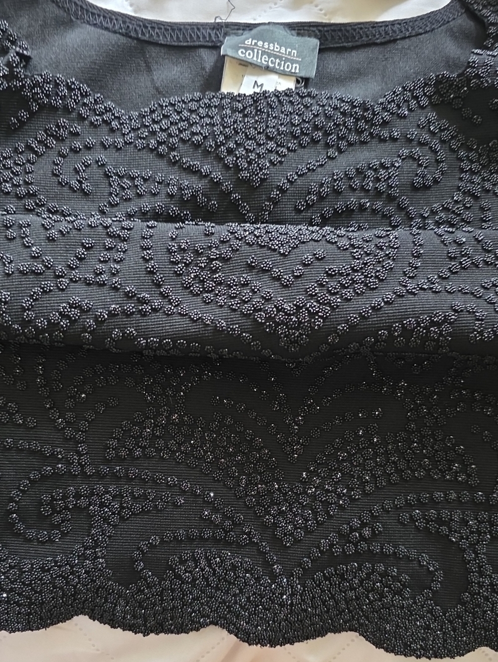 90s Black Sparkle Sleeveless Top Size M - Picture 5 of 5